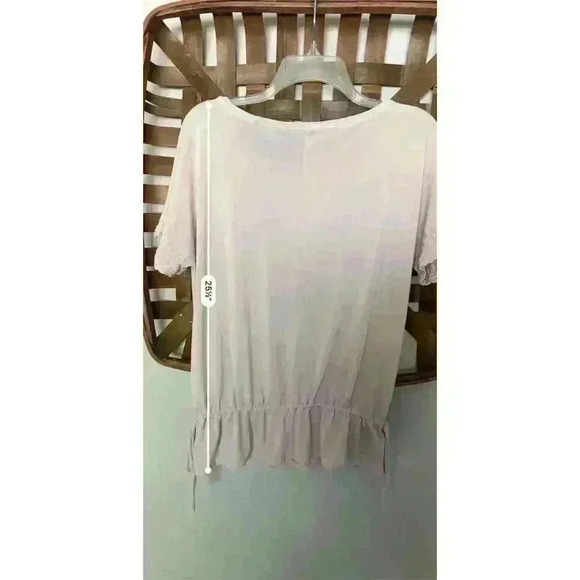 Banana Republic Women's Blouse XS Light Pink Short Sleeve Top - Picture 8 of 8